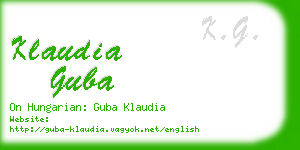 klaudia guba business card